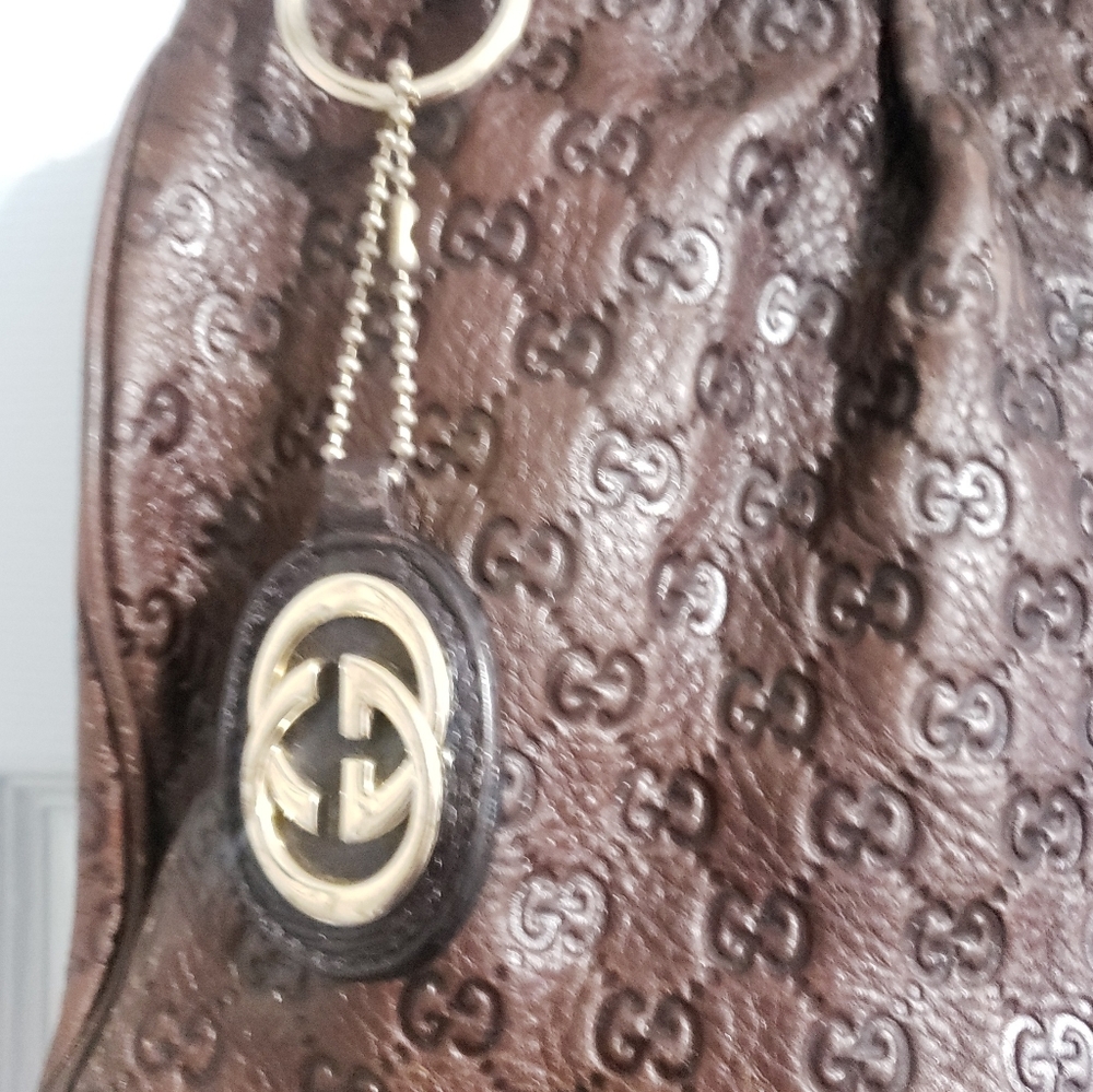 Gucci Vintage leather tote large shoulder Bag - Picture 5 of 12